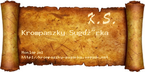 Krompaszky Sugárka névjegykártya